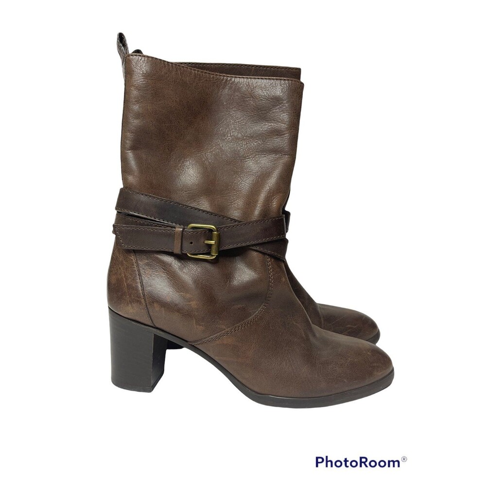 J. Crew Factory Brown Heeled Boots